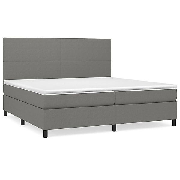 vidaXL Boxspringbett mit Matratze Dunkelgrau 200x200 cm Stoff1395648 günstig online kaufen