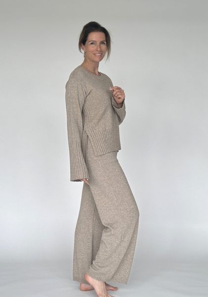 Zuckerwatte Rundhalspullover schöne Rippstrickdetails, aus wertiger günstig online kaufen