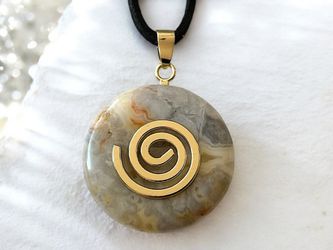 Steinfixx® Lange Kette echter Edelsteindonut 30 günstig online kaufen