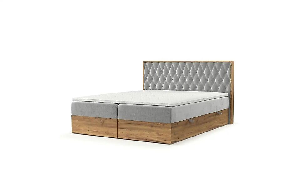 Boxspringbett mit Stauraum   ¦ grau ¦ Maße (cm): B: 149 H: 105 Betten > Ein günstig online kaufen
