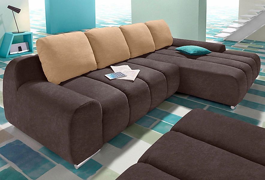 Home affaire Ecksofa "Bono L-Form" wahlweise mit Bettfunktion günstig online kaufen