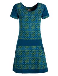 Vishes Tunikakleid Damen Longshirt-Kleid kurzarm Mini-Kleid günstig online kaufen