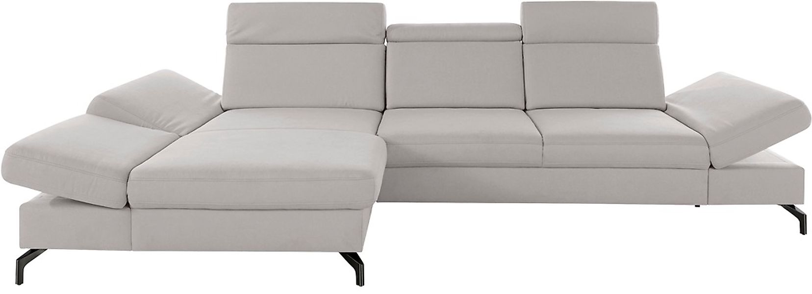 sit&more Ecksofa »Brisbane L-Form« Fußhöhe 12 cm, inklusive Sitztiefen-, Ar günstig online kaufen