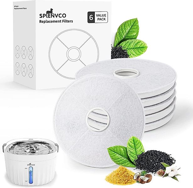 INTEBIKI Trinkbrunnen 6 PCS Katzenbrunnen Filter, günstig online kaufen
