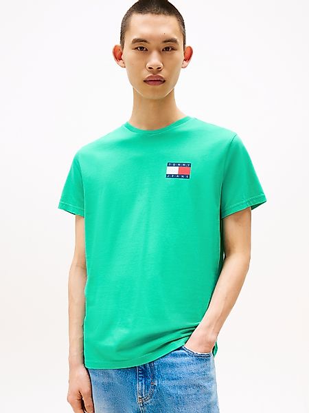 Tommy Jeans T-Shirt "TJM SLIM FIT ESSENTIAL FLAG" Mit Rundhalsausschnitt günstig online kaufen