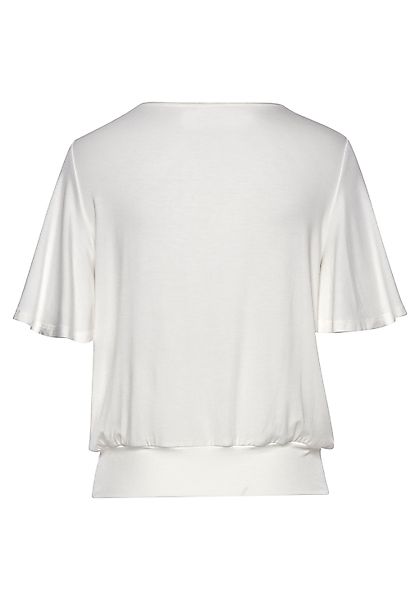 LASCANA Wickelshirt mit Druckknopf vorne, Kurzarmshirt, elegant, Business-L günstig online kaufen