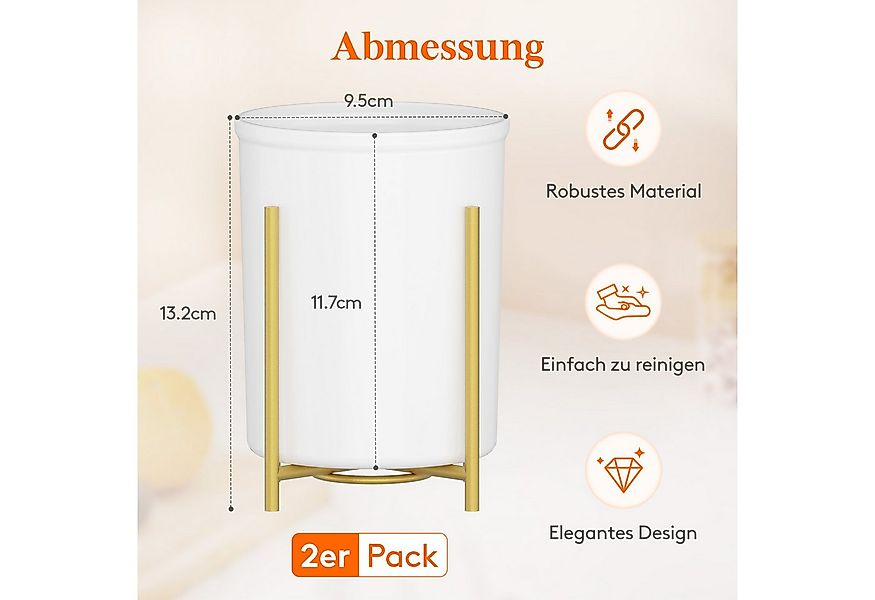 Lifewit Besteckeinsatz Küchenutensilienhalter mit Goldener Metallständer (1 günstig online kaufen