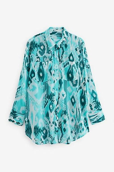 Next Langarmbluse Strandhemd aus Baumwolle (1-tlg) günstig online kaufen