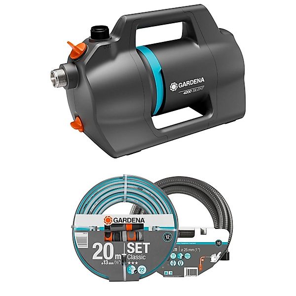 GARDENA Gartenpumpe GARDENA 4200 Silent Gartenpumpen-Set günstig online kaufen