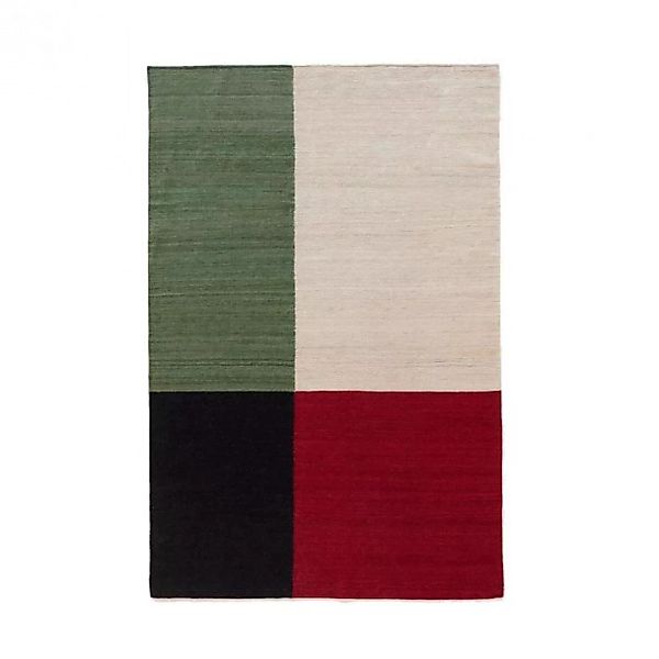 Nanimarquina - Mélange Colour 1 Kilim / Wollteppich - schwarz-weiß-rot-grün günstig online kaufen