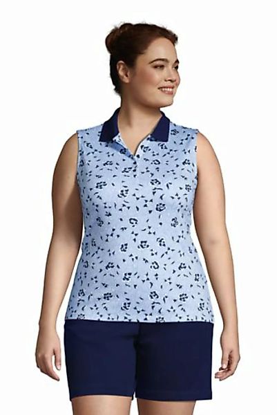 Ärmelloses Supima-Poloshirt in großen Größen, Damen, Größe: 52-54 Plusgröße günstig online kaufen