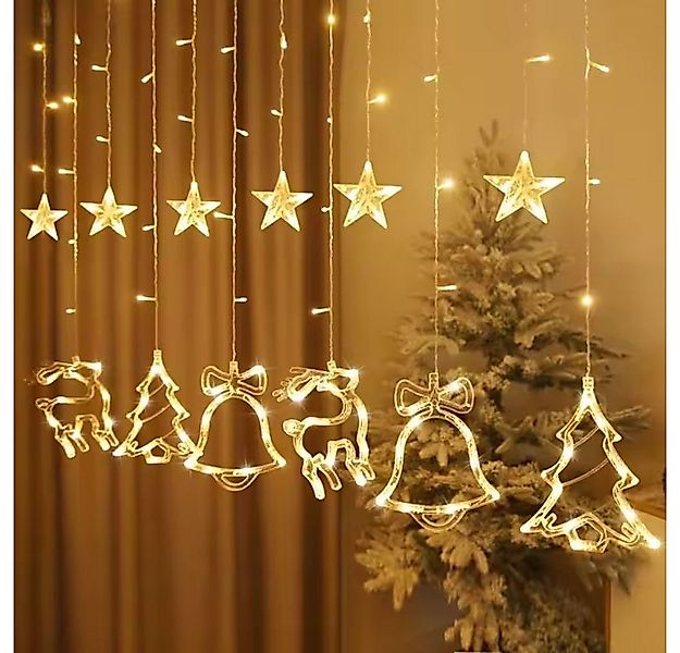 Montegoni Lichterkette Schneefloken Lichtvorhang 2,3m 8 Modi und EU-Stecker günstig online kaufen