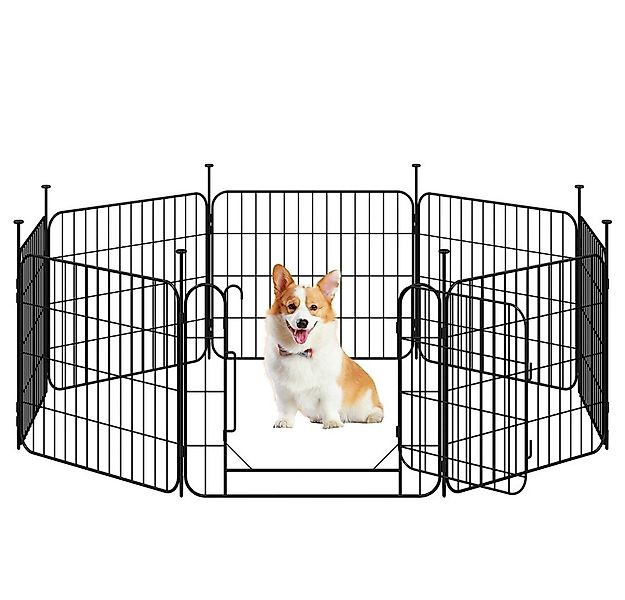 Yaheetech Freigehege, Welpenauslauf aus 8 Gitterelementen für Flur/Treppe/K günstig online kaufen