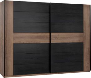 FORTE Schwebetürenschrank "Bellevue, viel Stauraum" mit schwarzen Metallgri günstig online kaufen