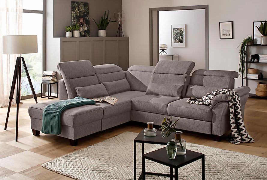 Home affaire Ecksofa »Solvei L-Form«, wahlweise auch mit Kopfteilverstellun günstig online kaufen
