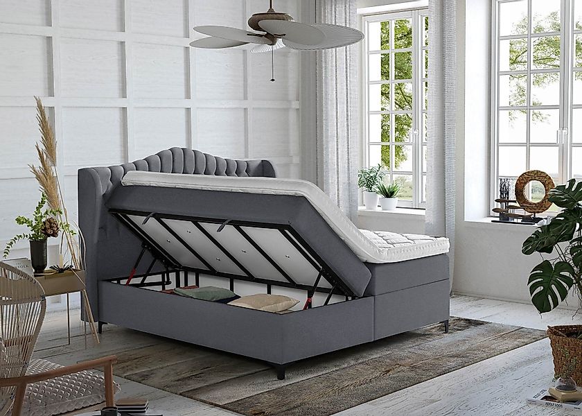 BettCo Stauraumbett Boxspringbett mit Bettkasten Maison günstig online kaufen