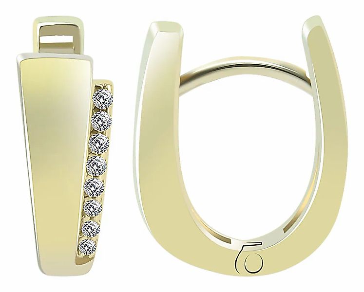 Adelia´s Klappcreolen "Damen Ohrringe – Klappcreole aus 333 Gold mit Zirkon günstig online kaufen