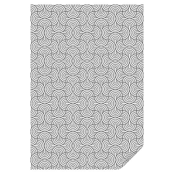 Tulup Fensterfolie Geometrische Halbkreise Sichtschutzfolie Fenster 100x146 günstig online kaufen