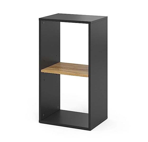 Vicco Bücherregal Tomy, Anthrazit/Goldkraft Eiche, 40 x 74 cm mit 2 offenen günstig online kaufen