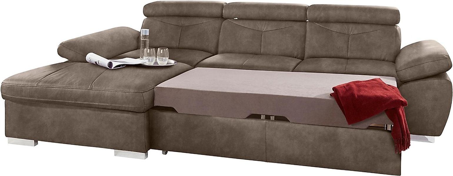 exxpo - sofa fashion Ecksofa "Spring, super bequem, mit Armteil- und Kopfte günstig online kaufen