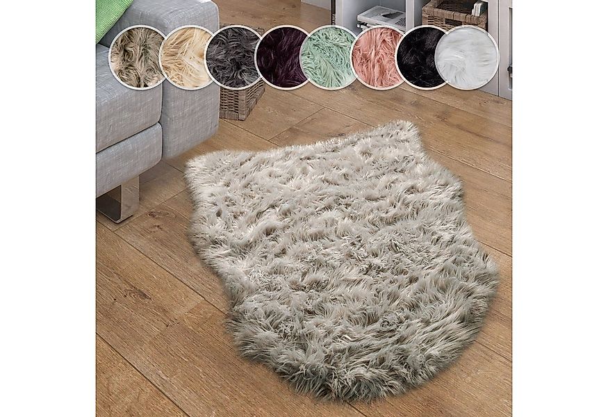 Paco Home Fellteppich Playa 960, fellförmig, Höhe: 64 mm, Kunstfell, Flokat günstig online kaufen