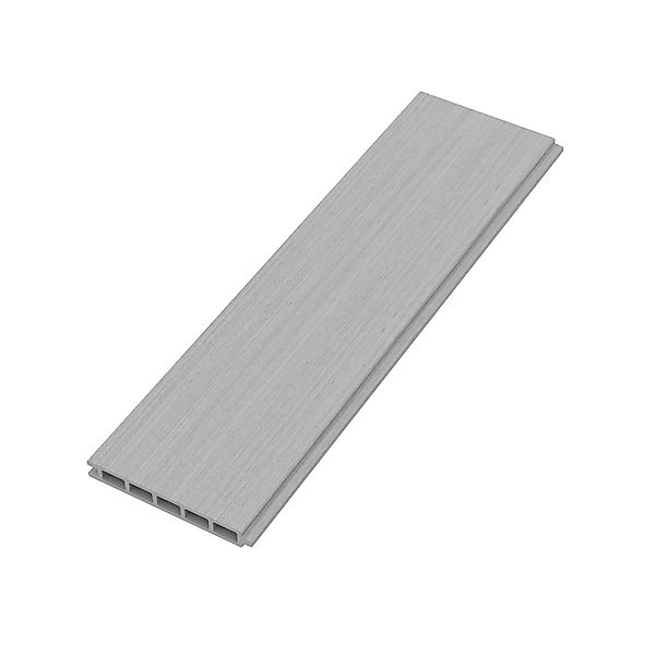 T&J WPC-Steckzaunbrett Max Coextrudiert 14 cm x 2 cm x 179 cm Weißer Rauch günstig online kaufen