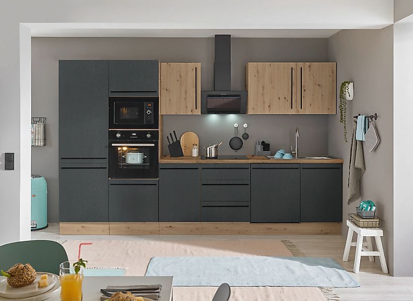 KOCHSTATION Küchenzeile "Florida" Breite 340 cm, wahlweise mit E-Geräten,So günstig online kaufen