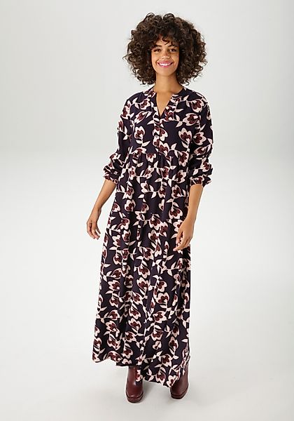 Aniston CASUAL Maxikleid mit grafischen Blumen günstig online kaufen