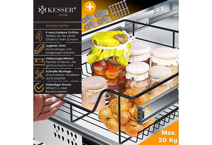 KESSER Schublade, Teleskopschublade Küchenschublade Küchenschrank günstig online kaufen