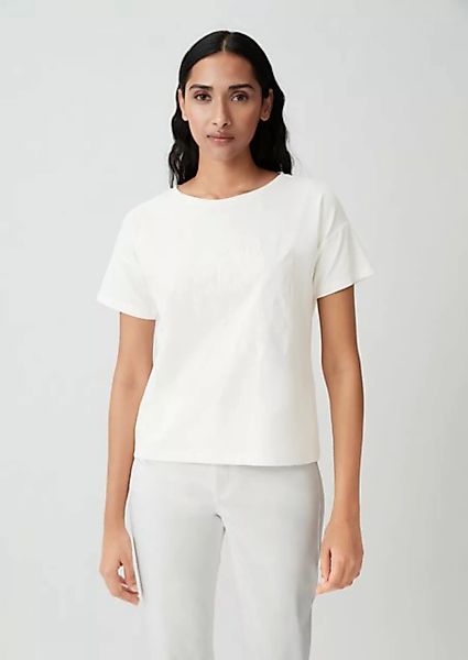 Comma Kurzarmshirt T-Shirt mit Modal günstig online kaufen