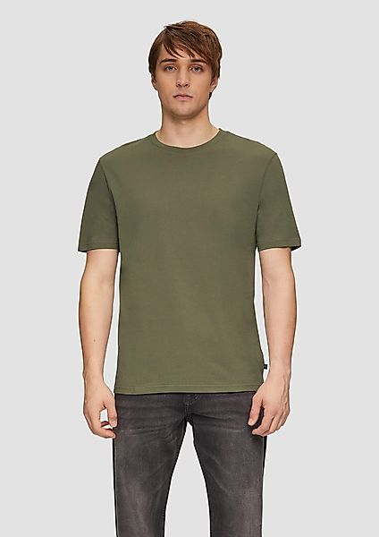 QS Kurzarmshirt T-Shirt mit Rundhalsausschnitt günstig online kaufen
