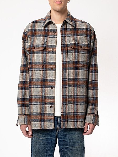 Kariertes Wollhemd "Robban Wool Overshirt" günstig online kaufen