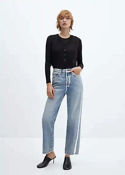 Gerade Jeans mit Foil-Details günstig online kaufen