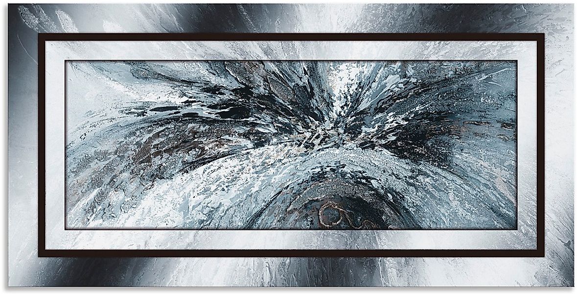 Artland Wandbild "Schwarz - weiß abstrakt 1" Muster 1 Stk. tlg. als Alubild günstig online kaufen