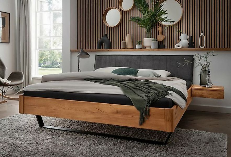 Main Möbel Massivholzbett Doppelbett 'Mona V' 160x200cm Wildeiche geölt günstig online kaufen