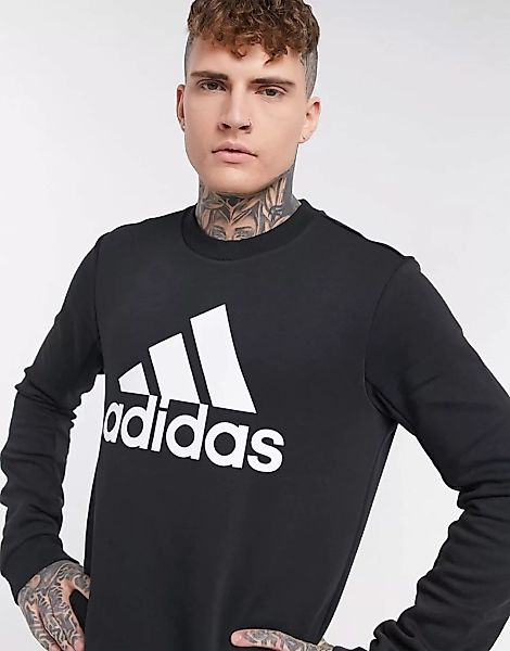 adidas Training – BOS – Schwarzes Sweatshirt mit großem Logo auf der Brust günstig online kaufen