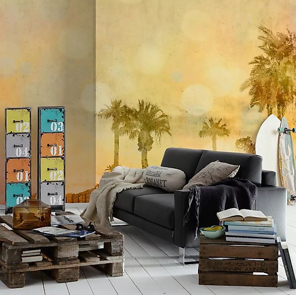 living walls Fototapete »ARTist Palm Oasis«, Vlies, Wand, Schräge günstig online kaufen