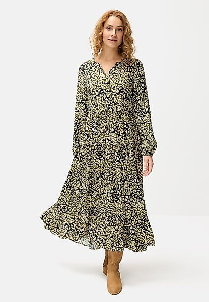 LASCANA Maxikleid mit Leoprint und Volants, günstig online kaufen