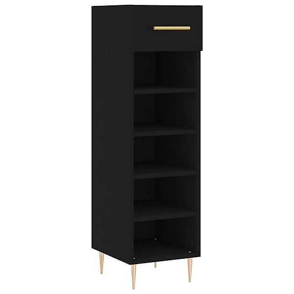 vidaXL Schuhschrank Schuhregal Schwarz 30x35x105 cm Holzwerkstoff günstig online kaufen