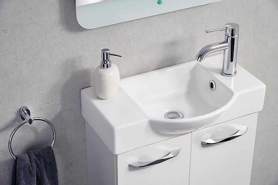 FACKELMANN Waschbecken Gäste-WC, Keramik, Breite 54,5 günstig online kaufen