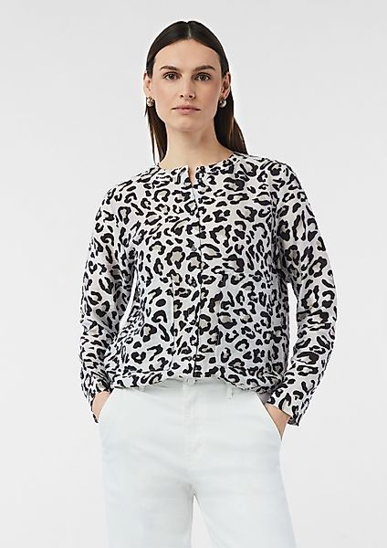 comma Langarmbluse Bluse Strukturierte Bluse mit günstig online kaufen