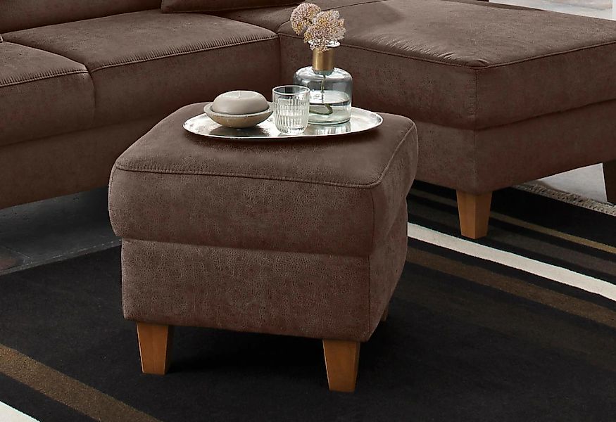 Home affaire Polsterhocker "Palmera, B: 58 cm" mit Stauraum, Federkern günstig online kaufen