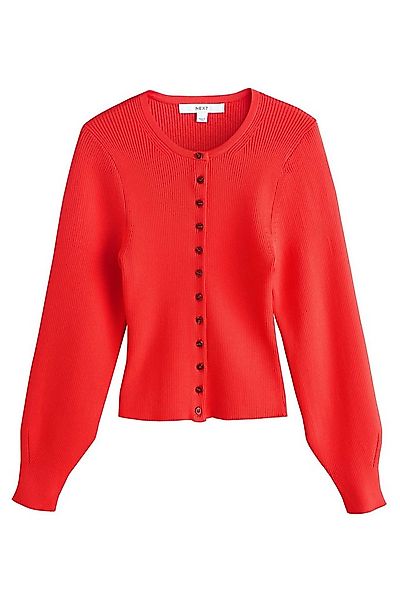 Next Strickjacke Gerippte Strickjacke mit Volumen-Ärmeln (1-tlg) günstig online kaufen