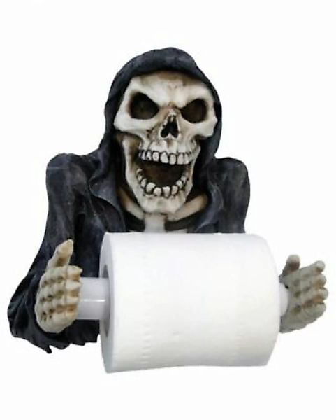 Skelett Reaper Toiletenpapierhalter 26cm Partydeko schwarz günstig online kaufen