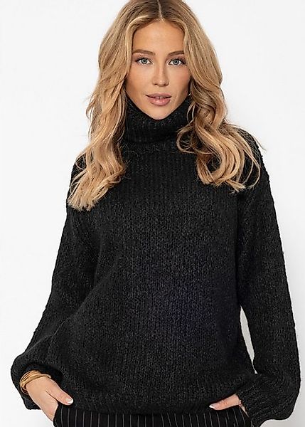 SASSYCLASSY Strickpullover Oversize Pullover Damen mit Rollkragen Rollkrage günstig online kaufen