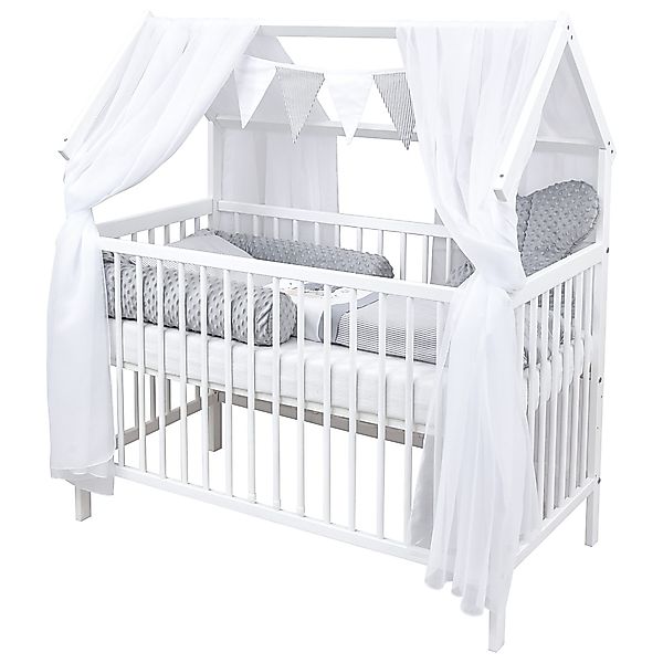 Baby-Delux Komplettbett Hausbett Babybett Schutzgitter Komplettset, günstig online kaufen