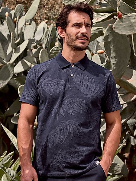 LERROS Poloshirt "LERROS Jacquard Poloshirt für Herren" günstig online kaufen