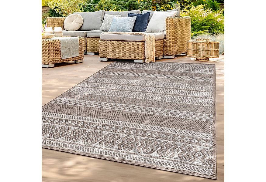 TT Home Teppich, Läufer, Höhe: 4 mm, In-& Outdoor Teppich Wetterfest Balkon günstig online kaufen