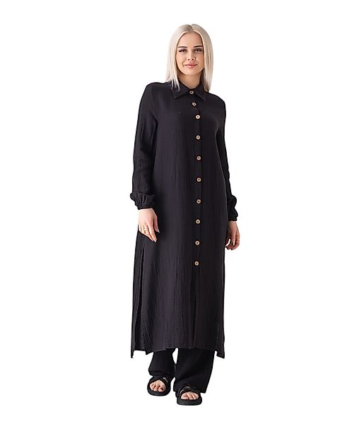 WENOR Longtunika Musselin 130cm lang Kokosknopf günstig online kaufen