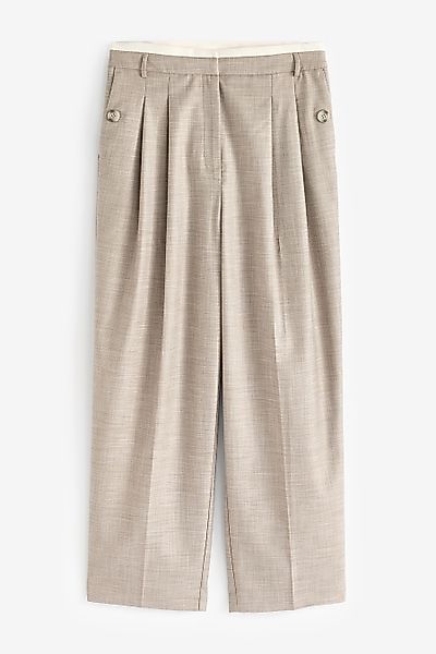 Next Stoffhose Barrel Hose mit Kreuzschraffur günstig online kaufen
